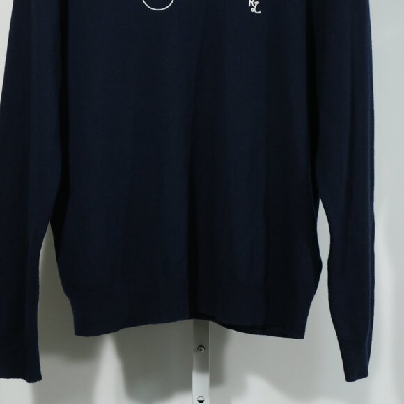 Polo Golf Ralph Lauren “Birdie” Cashmere Sweater Navy Preppy Luxury Golfcore (M) - Picture 5 of 8
